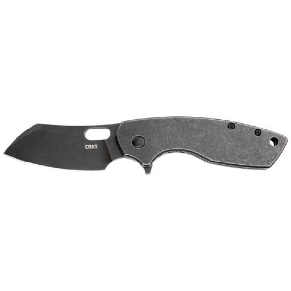 CRKT PILAR LARGE 2.67" PLAIN - EDGE FOLDING BLADE STONEWASH