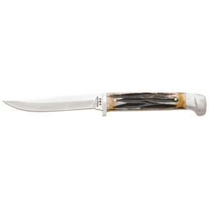 BEAR & SON INDIA STAG BIRD & - TROUT 3" W/LEATHER SHEATH USA