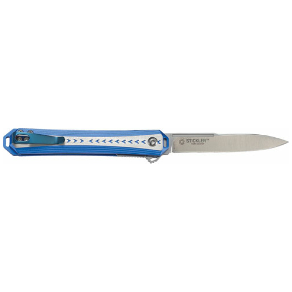 CRKT STICKLER 3.38" FOLDER - ASSISTED SS/BLUE HANDLE