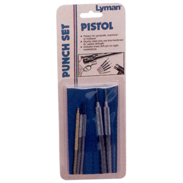 LYMAN PISTOL PUNCH SET - 5 PUNCHES