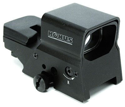 KONUS RED/GRN DOT SIGHTPRO R8 - 2-5MOA 1X39 8-RETIC DUAL RAIL - Image 2