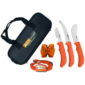 ACCUSHARP 6-PIECE PROCESSING - KIT W/SHARPENER & HEADLAMP