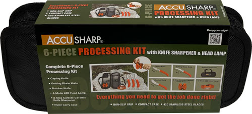 ACCUSHARP 6-PIECE PROCESSING - KIT W/SHARPENER & HEADLAMP - Image 2
