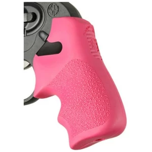 HOGUE GRIPS TAMER RUGER LCR - PINK W/FINGER GROOVE