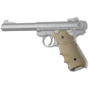 HOGUE GRIPS RUGER MKIV RUBBER - GRIP W/ FINGER GROOVES FDE