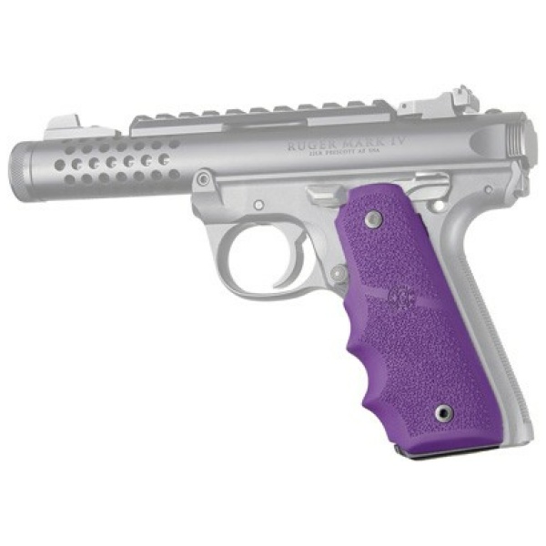 HOGUE GRIPS RUGER 22/45 MKIV - RUBBER GRIPS/FINGER GROOVE PUR