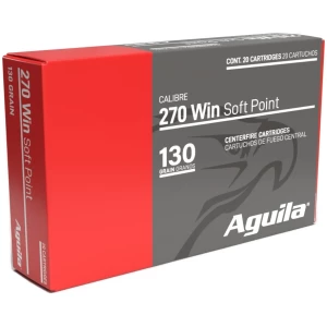 Aguila Ammunition .270 Win Rifle Ammo - 130 Grain | Soft Point | 20rd Box