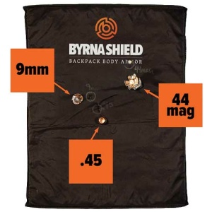 BYRNA SHIELD FLEXIBLE LEVEL - IIIA BACKPACK INSERT 10"X12"