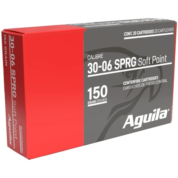 Aguila Ammunition 30-06 Springfield Rifle Ammo - 150 Grain | Soft Point | 20rd Box