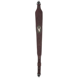 ALLEN SUED DEER HEAD SLING W/ - SWIVELS  BROWN LEATHER
