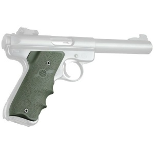 HOGUE GRIPS RUGER MKII/III - W/FINGER GROOVES OD GREEN