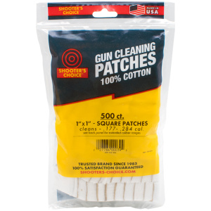 SHOOTERS CHOICE 1" SQUARE - CLEANING PATCHES 500 PACK