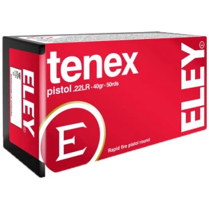ELEY TENEX PISTOL 22LR 40GR - ROUND NOSE 50RD 100BX/CS