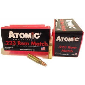 ATOMIC 223 REM 77GR MATCH BTHP - 50RD 10BX/CS