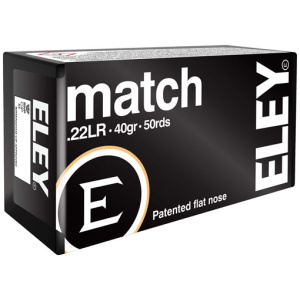 ELEY MATCH 22LR 40GR EPS - 50RD 100BX/CS