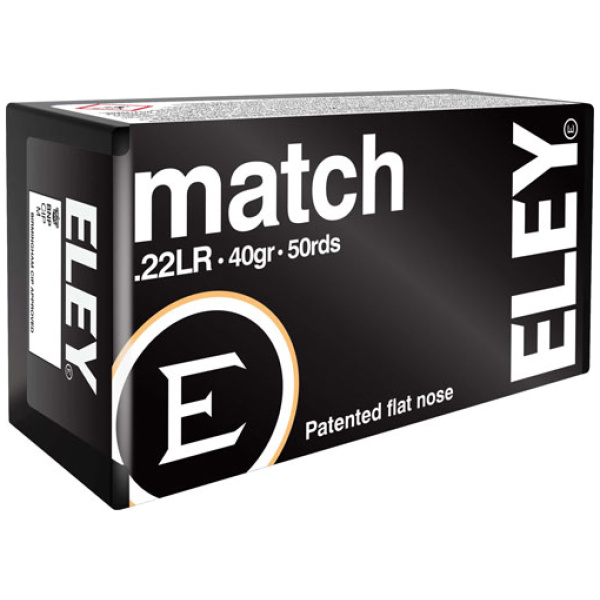 ELEY MATCH 22LR 40GR EPS - 50RD 100BX/CS