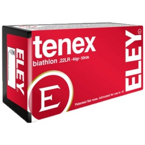ELEY TENEX BIATHLON 22LR 40GR - FLAT NOSE 50RD 100BX/CS