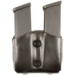 DESANTIS DOUBLE MAG POUCH OWB - LEATHER SIG P365 BLACK