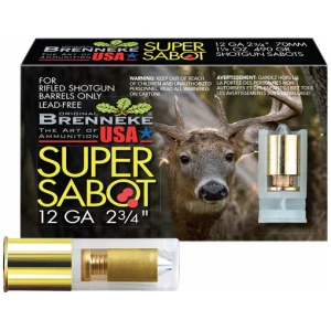 BRENNEKE USA SUPER SABOT 12GA - 2.75" 1-1/8OZ SLUG 5RD 50BX/CS