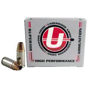 UNDERWOOD 9MM LUGER +P 124GR - XTP JHP 20RD 10BX/CS