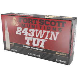 FORT SCOTT 243 WIN 80GR TUI - SOLID COPPER 20RD 10BX/CS