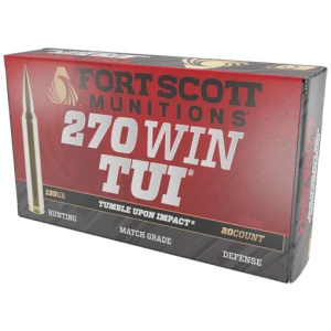 FORT SCOTT 270 WIN 130GR TUI - SOLID COPPER 20RD 10BX/CS