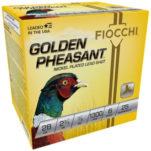 FIOCCHI GOLDEN PHEASANT 28GA - 2.75" 7/8OZ #6 25RD 10BX/CS