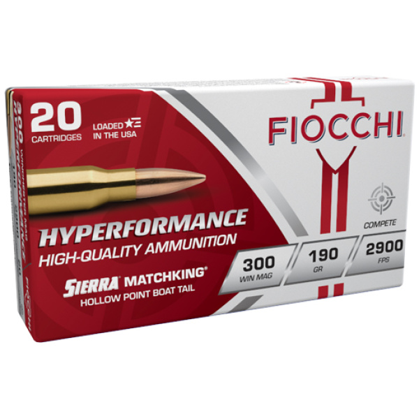 FIOCCHI 300 WIN MAG 190GR HPBT - 20RD 10BX/CS