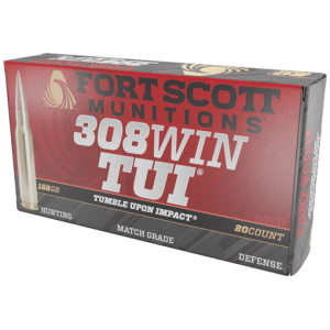 FORT SCOTT 308 WIN 168GR TUI - SOLID COPPER 20RD 10BX/CS