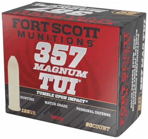 FORT SCOTT 357 MAG 125GR TUI - SOLID COPPER 20RD 25BX/CS