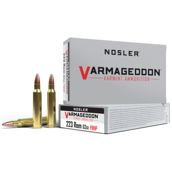 NOSLER VARMAGEDDON 223 REM - 62GR HPFB 20RD 20BX/CS