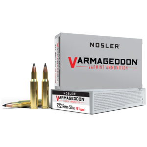 NOSLER VARMAGEDDON 222 REM - 50GR FBT 20RD 20BX/CS