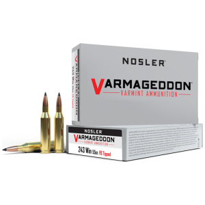 NOSLER VARMAGEDDON 243 WIN - 55GR FBT 20RD 10BX/CS