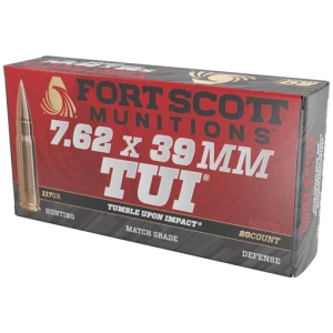 FORT SCOTT 7.62X39 117GR TUI - SOLID COPPER 20RD 10BX/CS