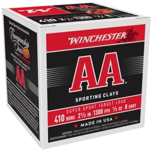 WINCHESTER AA 410 2.5" 1/2OZ - #8 1300FPS 250RD CASE LOT