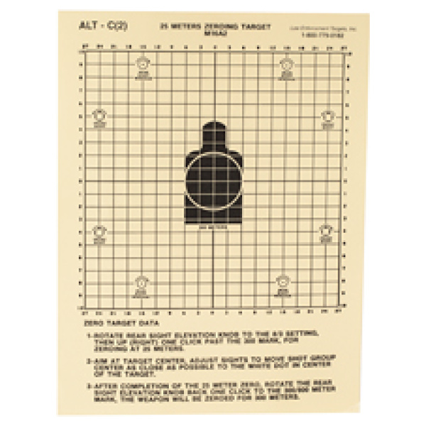 ACTION TGT 25 METERS DOD M16A2 100PK