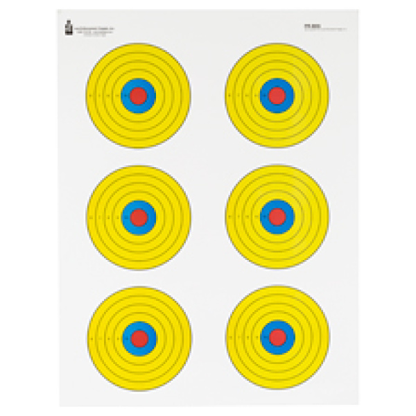 ACTION TGT BRIGHT 6 BULLSEYE 100PK