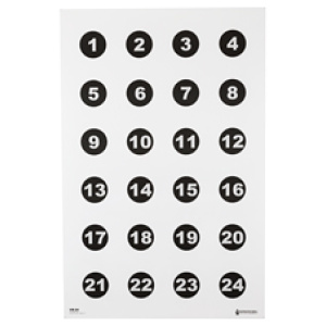 ACTION TGT 24 3" NMBR CIRCLES 100PK