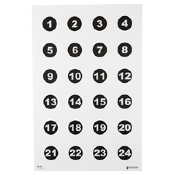 ACTION TGT 24 3" NMBR CIRCLES 100PK