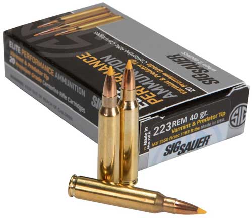 SIG AMMO 223 REM 40GR PREDATOR - 20RD 10BX/CS