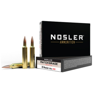 NOSLER MATCH GRADE 28 NOSLER - 168GR CUSTOM HPBT 20RD 10BX/C