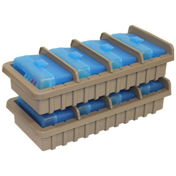MTM AMMO RACK W/ 4 RS50 50RND - FLIP TOP BOXES CLR BLUE/DK ETH