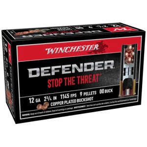 WINCHESTER DEFENDER 12GA 2.75" - 00 BUCK 9 PELLETS 10RD 10BX/CS