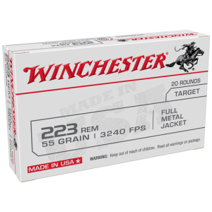 WINCHESTER USA 223 REM - 55GR FMJ 20RD 50BX/CS