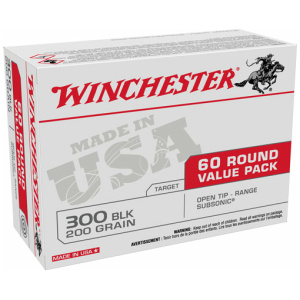 WINCHESTER USA 300 AAC 200GR - FMJ 60RD 4BX/CS