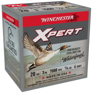 WINCHESTER XPERT STEEL 20GA 3" - 7/8OZ #4 1500FPS 25RD 10BX/CS