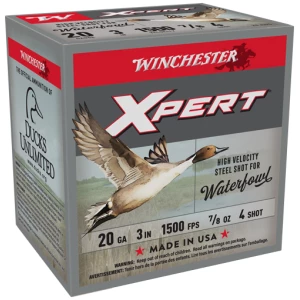 WINCHESTER XPERT STEEL 20GA 3" - 7/8OZ #4 1500FPS 25RD 10BX/CS