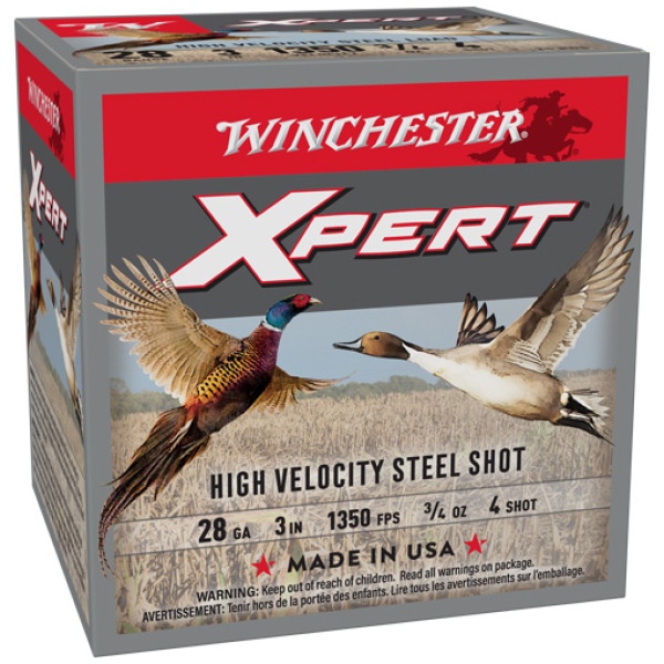 WINCHESTER XPERT STEEL 28GA 3" - 3/4OZ #4 25RD 10BX/CS
