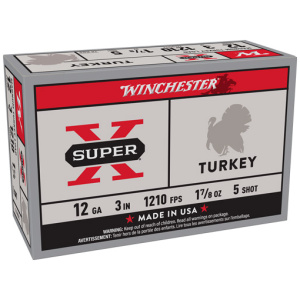 WINCHESTER SUPER-X TURKEY 12GA - 3" 1-7/8OZ #5 10RD 10BX/CS