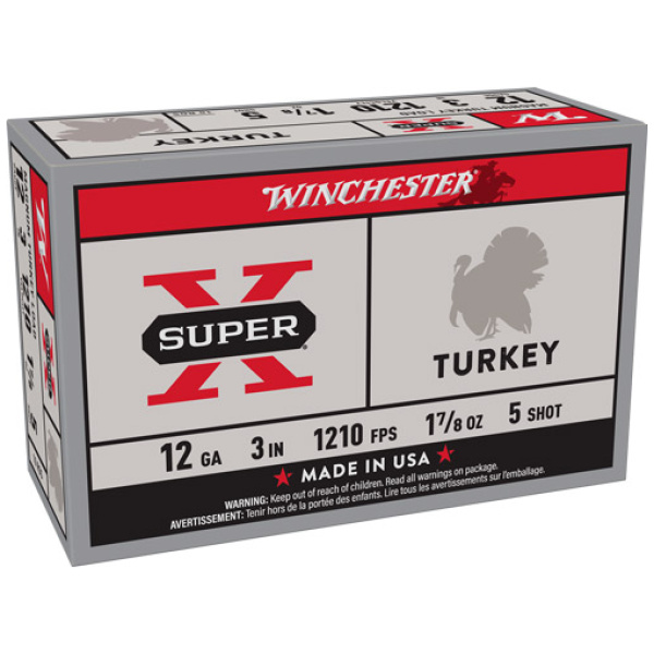 WINCHESTER SUPER-X TURKEY 12GA - 3" 1-7/8OZ #5 10RD 10BX/CS